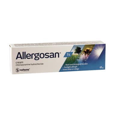 Allergosan 10 mg/g, cream for external use — packaging