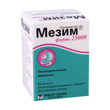 Mezym forte 25000 capsules — packaging